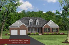 Winchester B1 FE with dormer elevation, new homes by QBHI